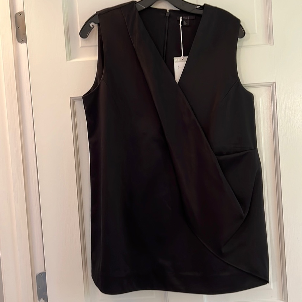 COS Black Sleeveless Blouse Size 12 NWOT